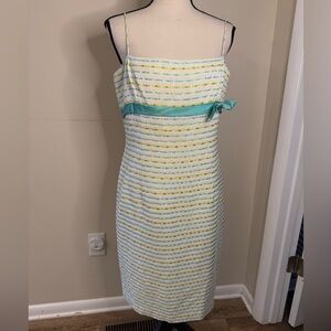 Carmen Marc Valvo formal beaded sleeveless midi dress women’s Plus size 14